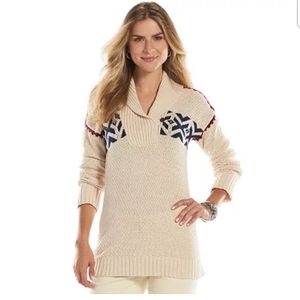 Women's Nordic Sweater by Chaps Comfy Sweater  Lrg